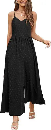 LAISHEN Wide Leg Jumpsuits for Women - Dressy Casual Summer Wear
