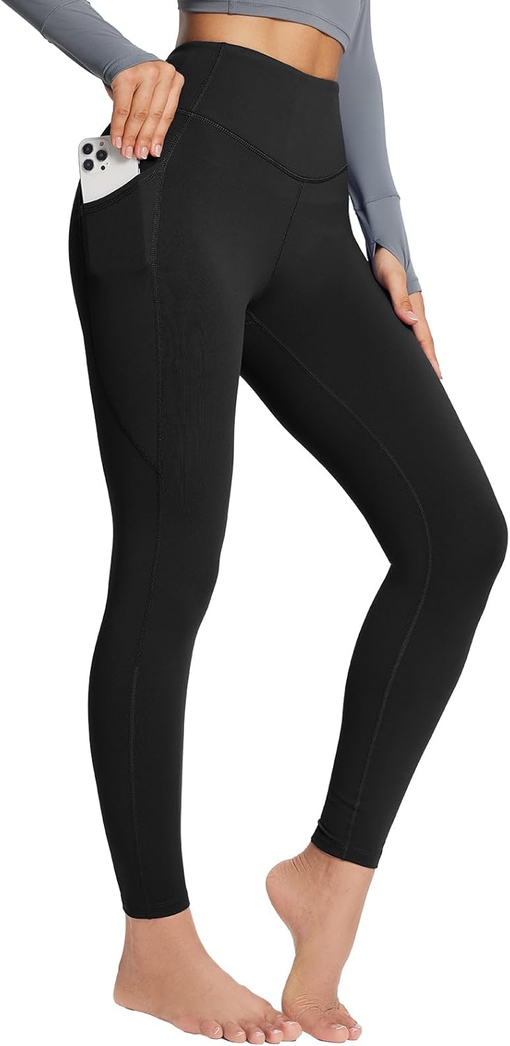 Baleaf Women's Petite Fleece Lined Leggings with Pockets
