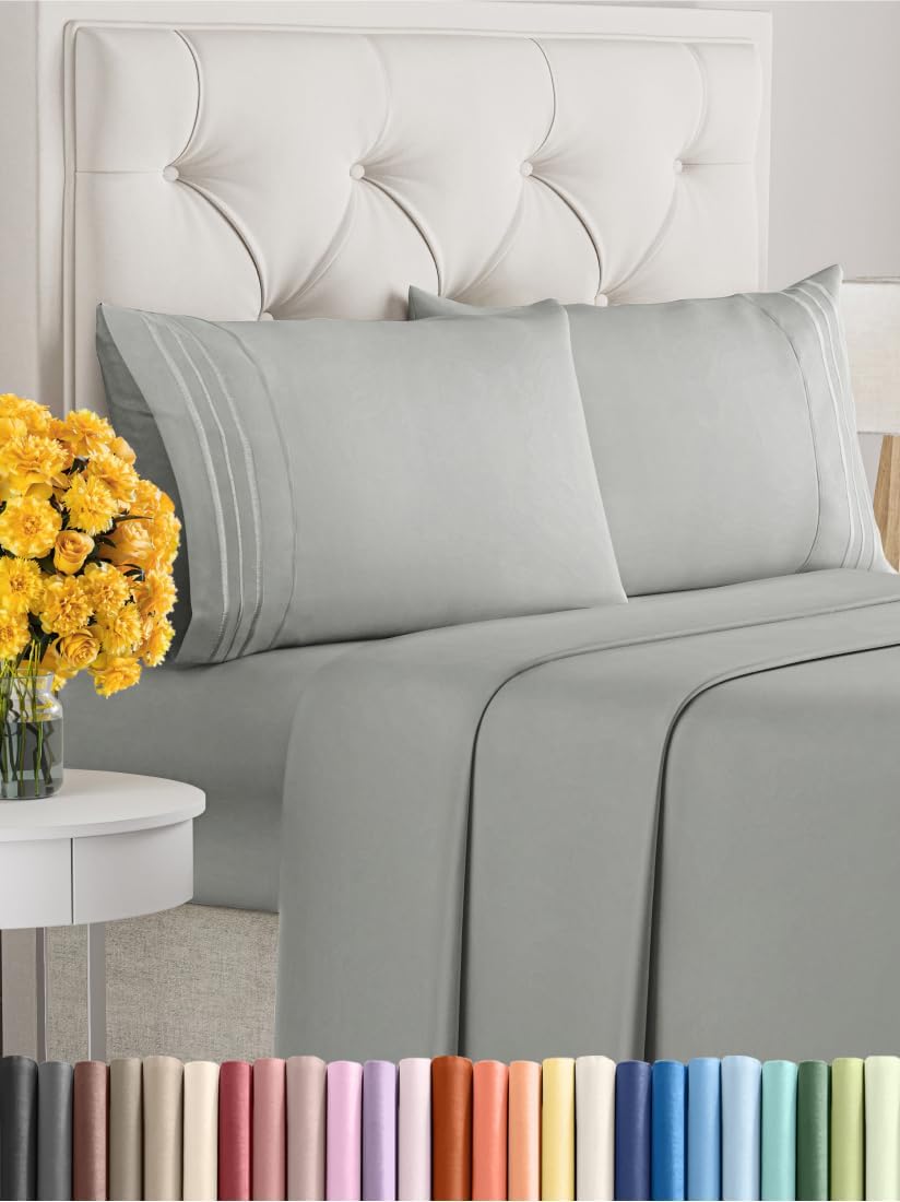 Cal King Size 4 Piece Sheet Set - Extra Soft and Cooling Sheets