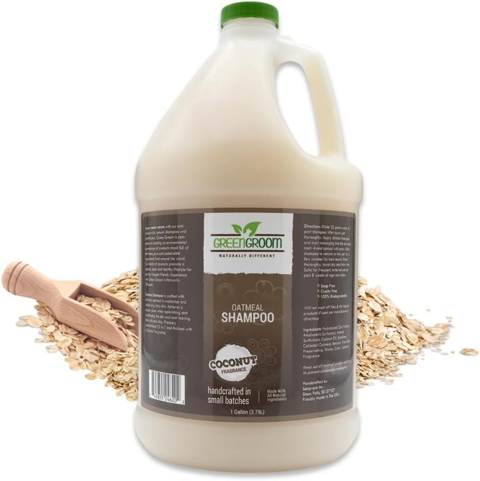 Green Groom Oatmeal Dog Shampoo for Itchy Skin Relief 1 Gallon