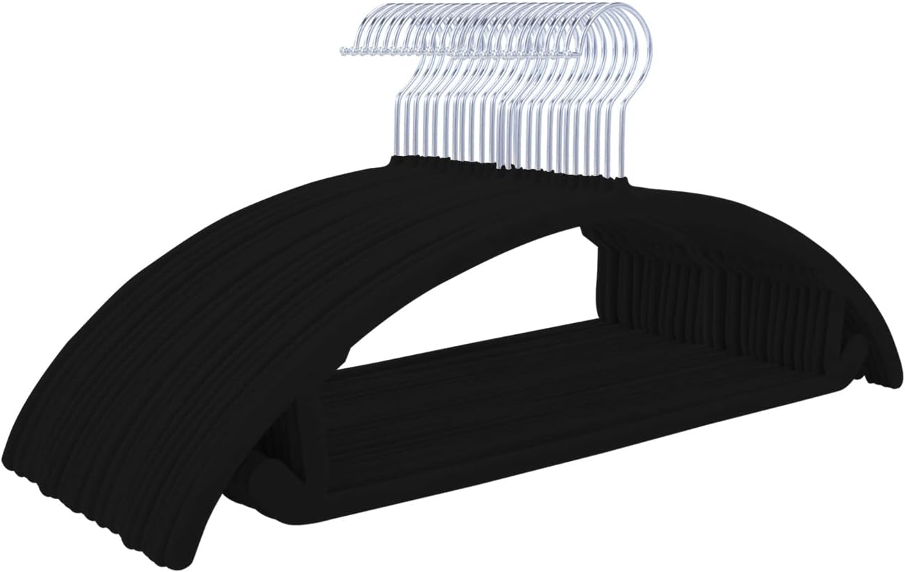 MIZGI Premium Velvet Hangers 50 Pack for Heavy Duty Clothes