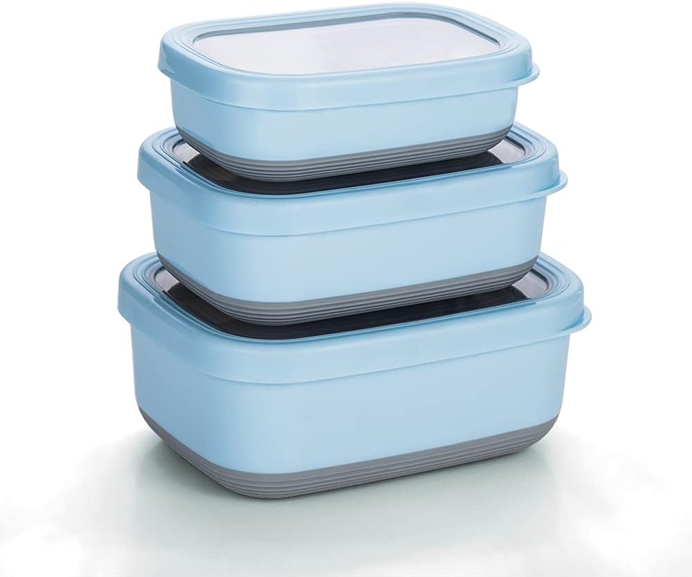 Lille Home Leak Proof Salad Container Trio for Healthy Meals
