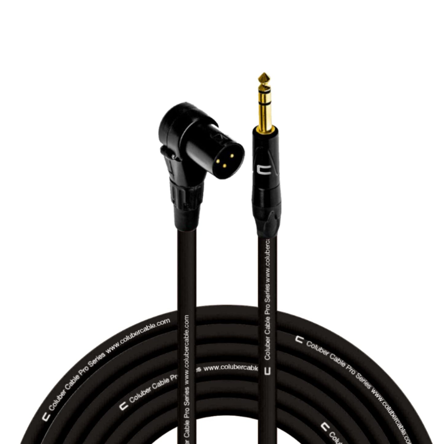 Right Angle XLR Male to 1/4 TRS Male Cable for Pro Audio Needs