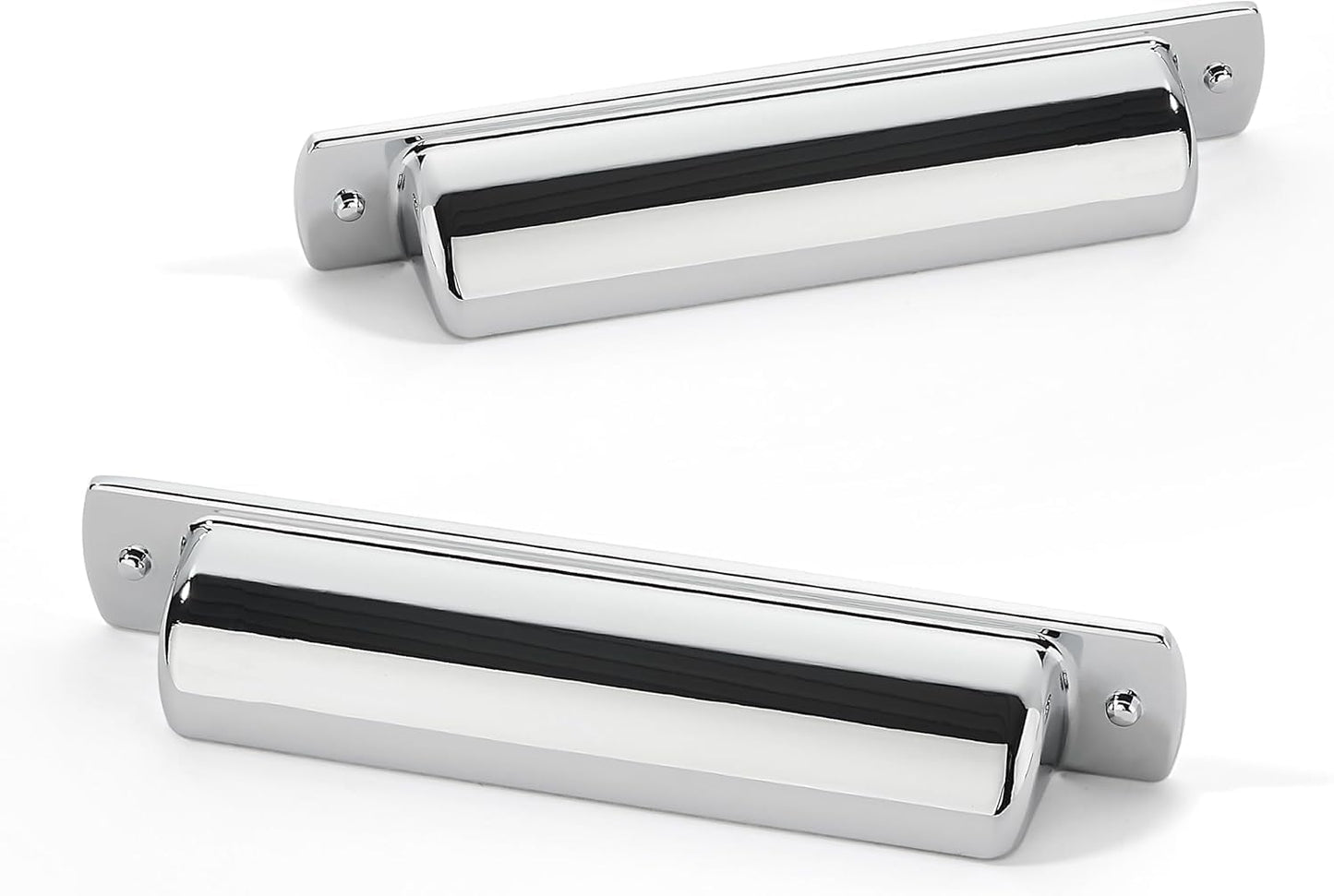 khtumeware 10 Pack 3.5in Polished Chrome Cup Drawer Pulls