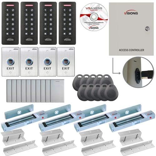 Visionis FPC-7297 Four Door Access Control System with MagLock