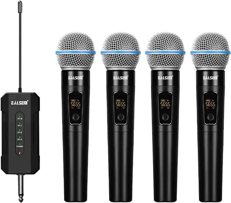 ES-384 4-Channel UHF Wireless Handheld Microphone System