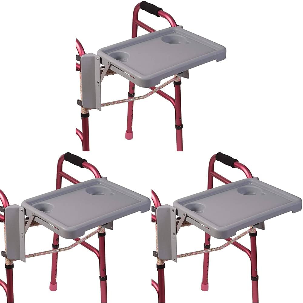 DMI Walker Tray with Cup Holders for Easy Mobility Accessory