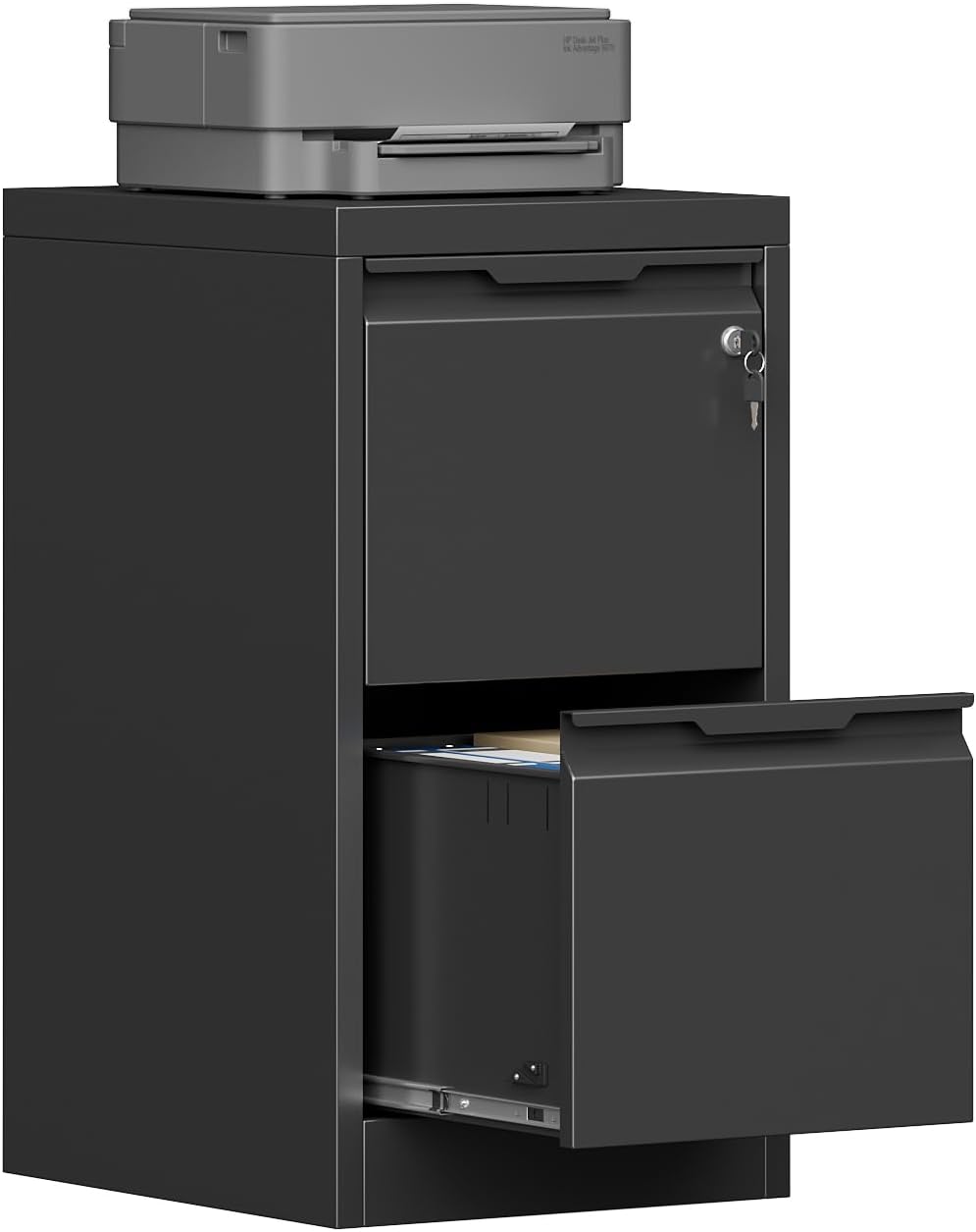 2 Drawer File Cabinet with Lock for Home Office Storage Needs