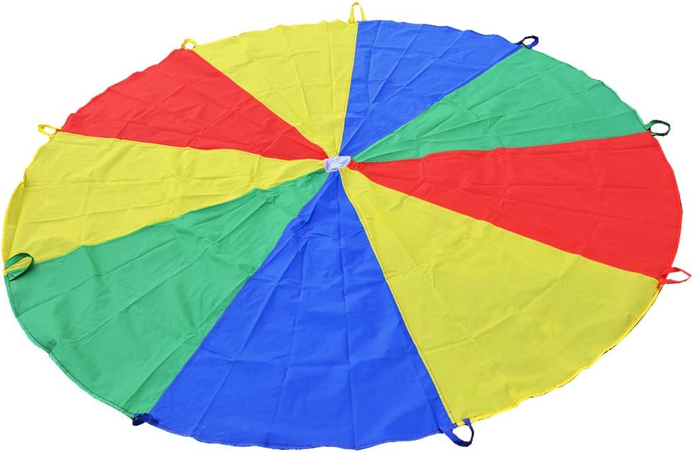 Sonyabecca Kids Parachute: Fun 9-12 Handles, 8-12 Players