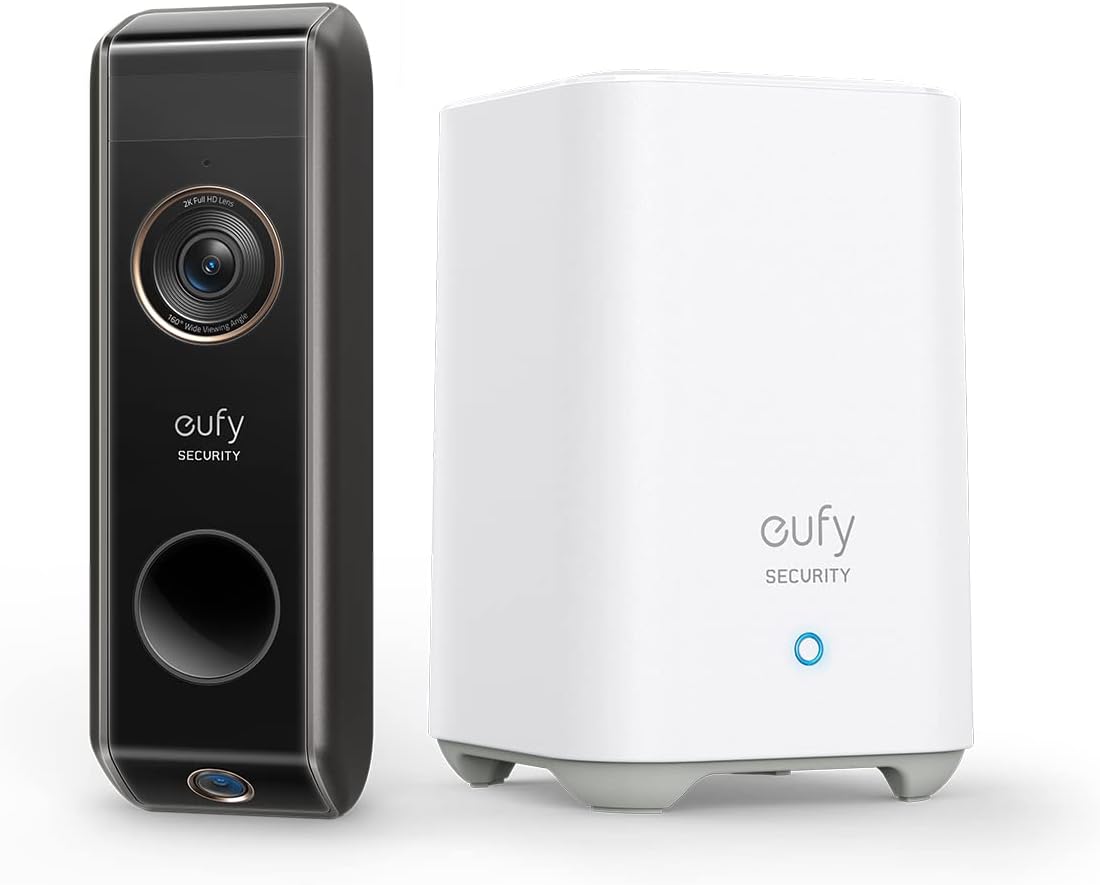 eufy Security Dual Camera Doorbell: 2K HD, No Monthly Fee