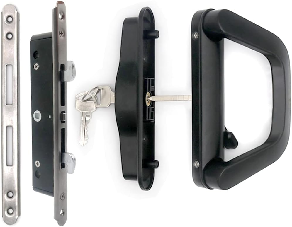 Sliding Patio Door Handle Set with Mortise Lock for Security