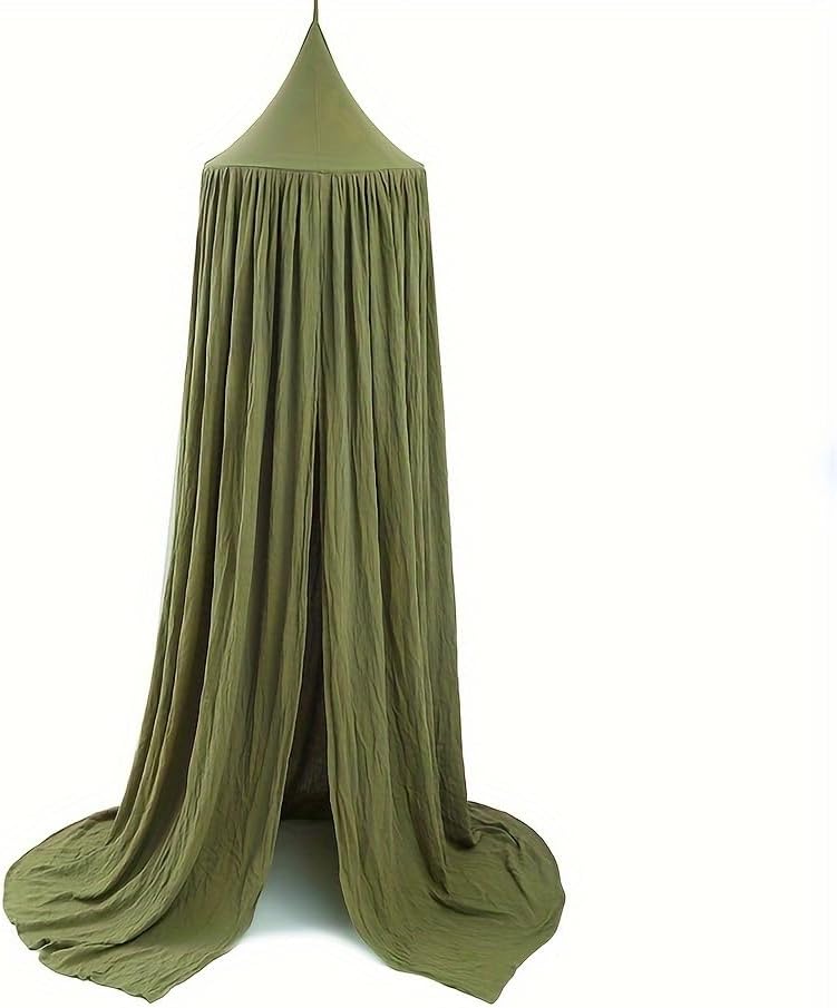 Cotton Kids Bed Canopy for Fairy Decoration in Pastel Green