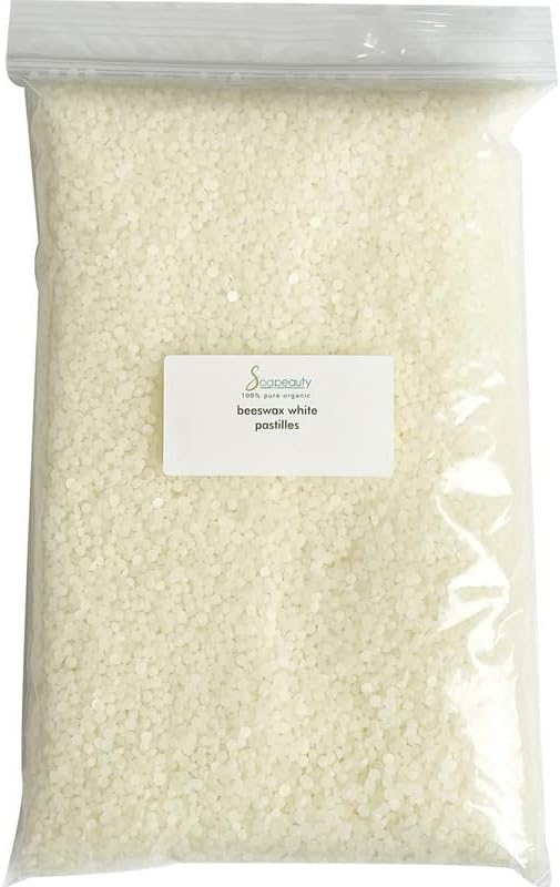 Natural White Beeswax Pastilles for Lip Balm and Skin Care