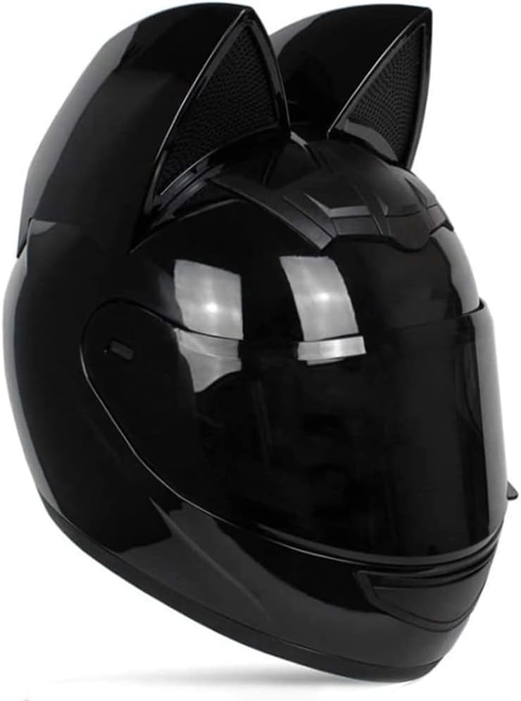 Wangbadan Personalized Cat Ear Motorcycle Helmet - DOT Certified