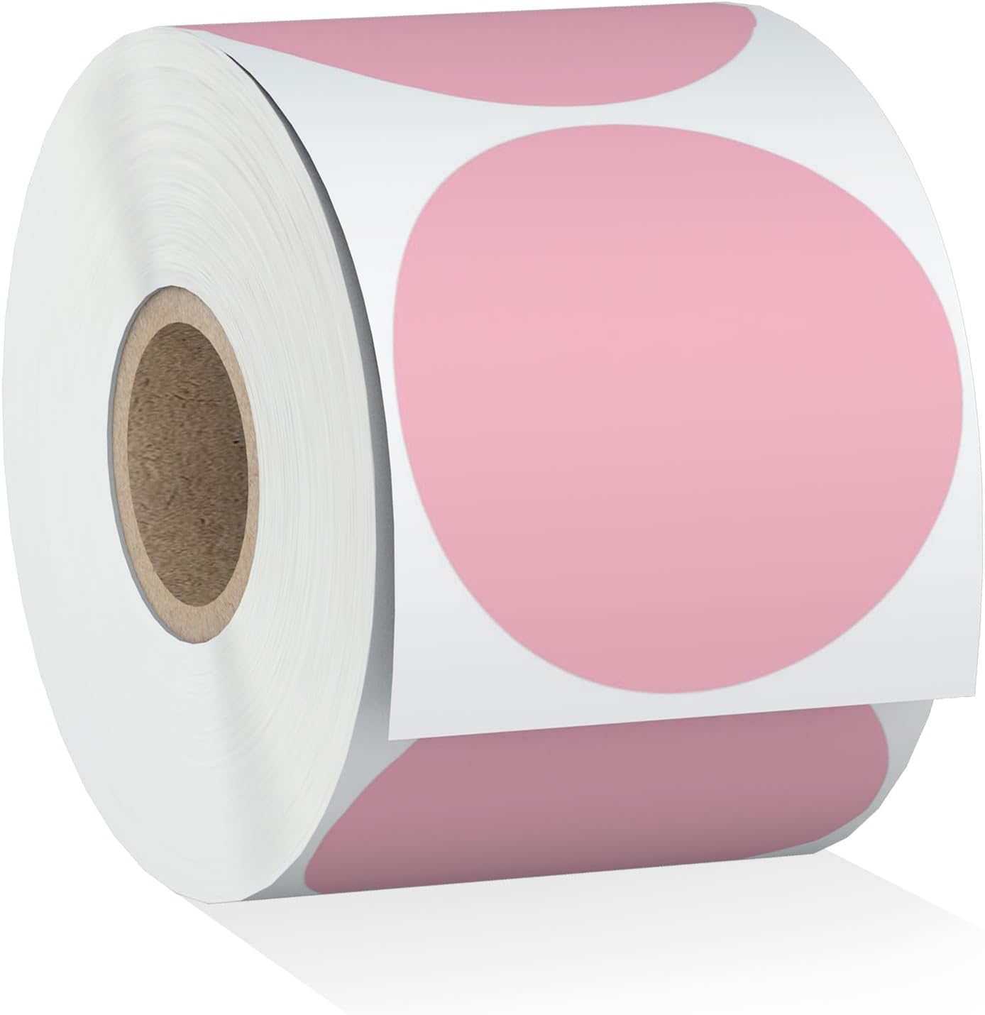 Pink Circle Direct Thermal Stickers Roll - Compatible with Zebra & Rollo