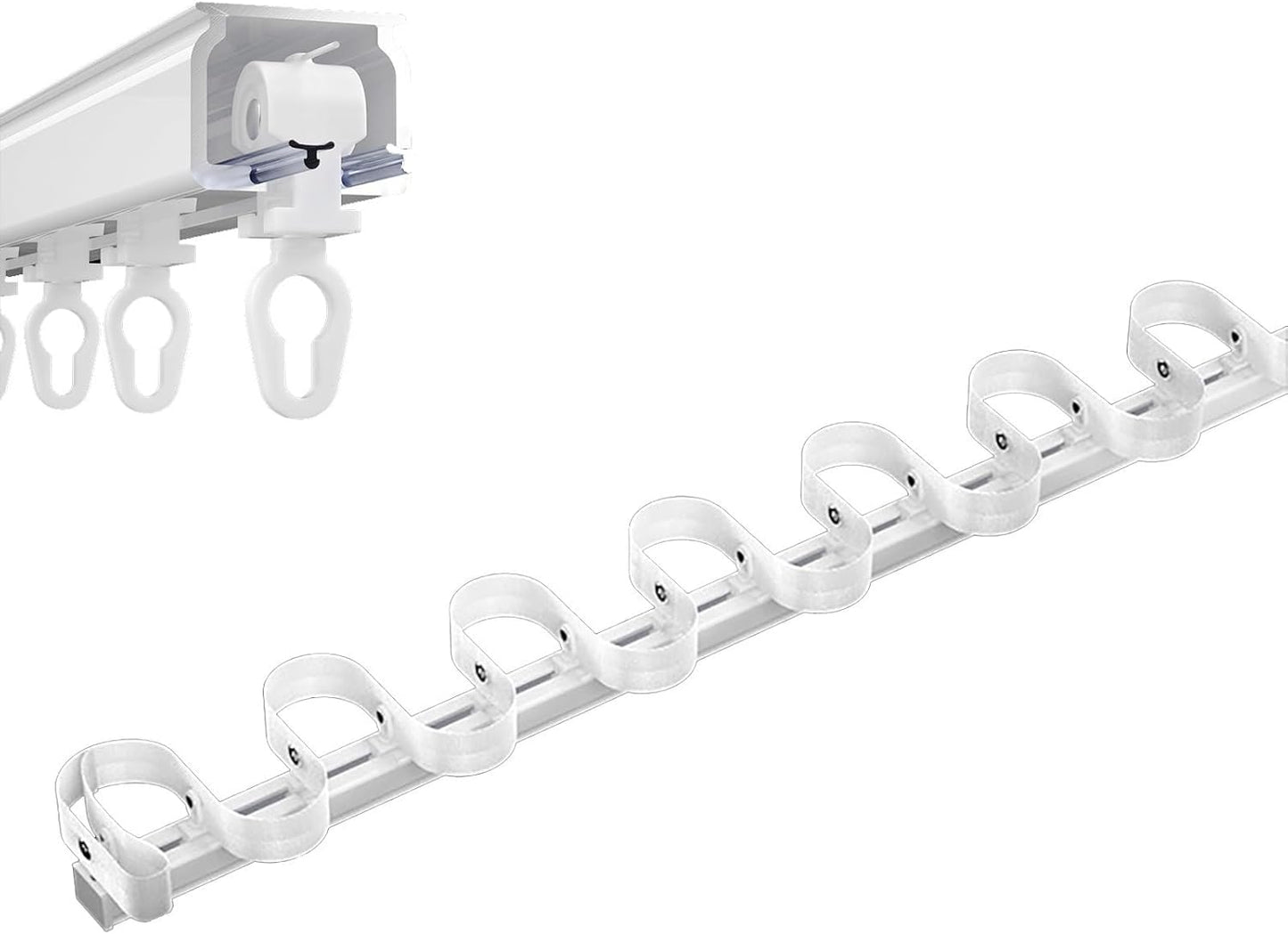 Silent S-Shape Ceiling Curtain Track Set