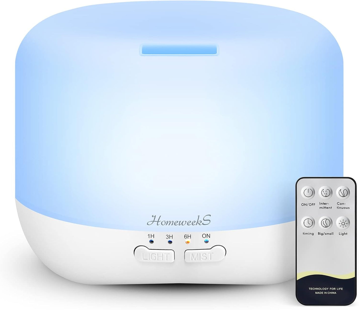 Homeweeks 500ml Aroma Diffuser: Colorful & Relaxing!