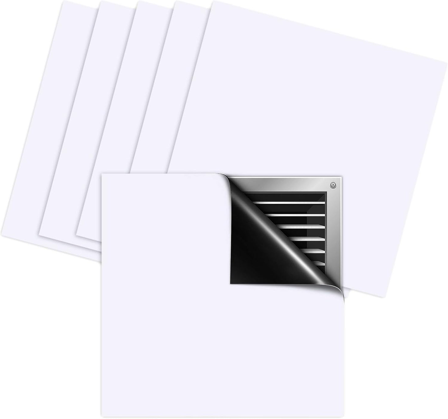 6 Pack White Magnetic Vent Cover - Energy-Efficient HVAC Solution