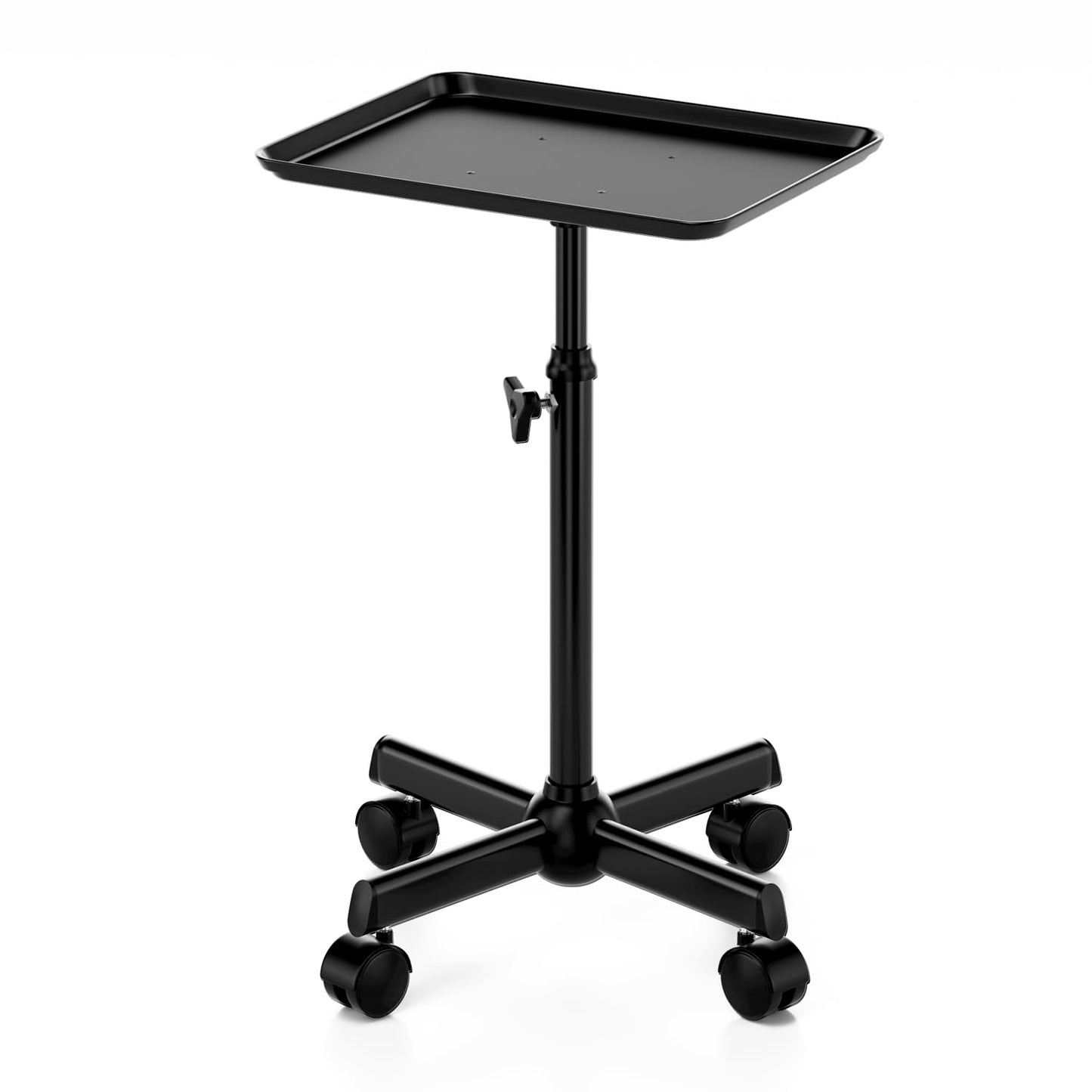 Salon Cart With Adjustable Height Tray on Wheels for Professionals