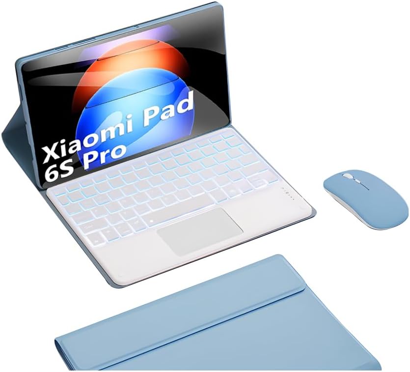 Keyboard Case for Xiaomi Pad 6S Pro with Backlit Keyboard