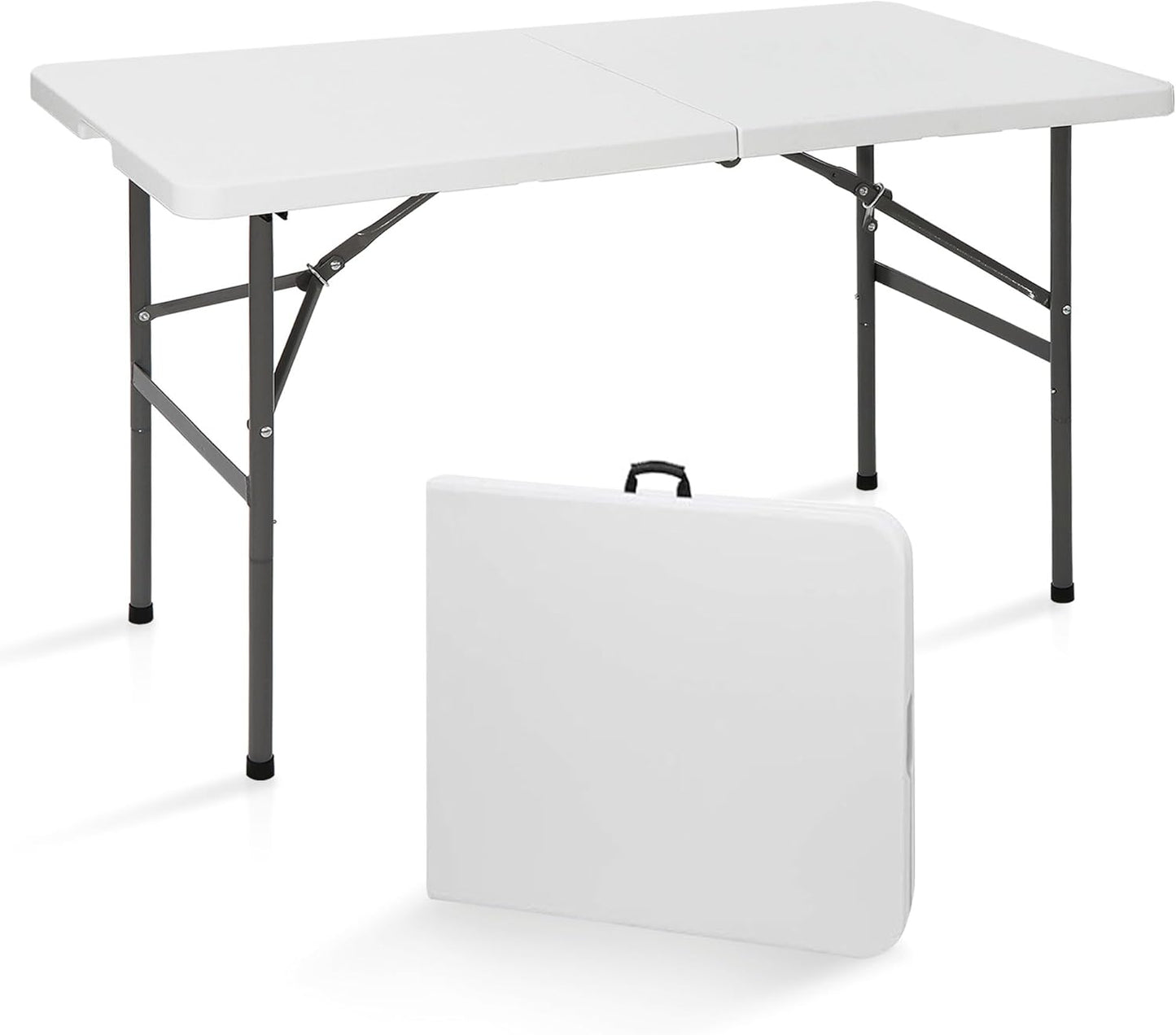 Portable 4 Foot Folding Table for Indoor Outdoor Use