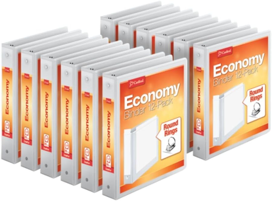 Cardinal Economy 3-Ring Binders, 1.5 in, ClearVue Presentation