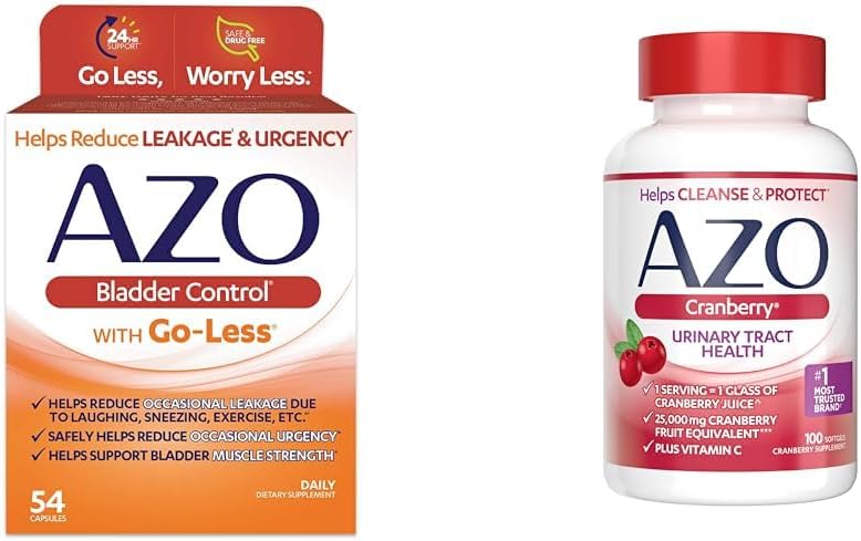 AZO Bladder Control Supplement for Urinary Tract Health 54 Count