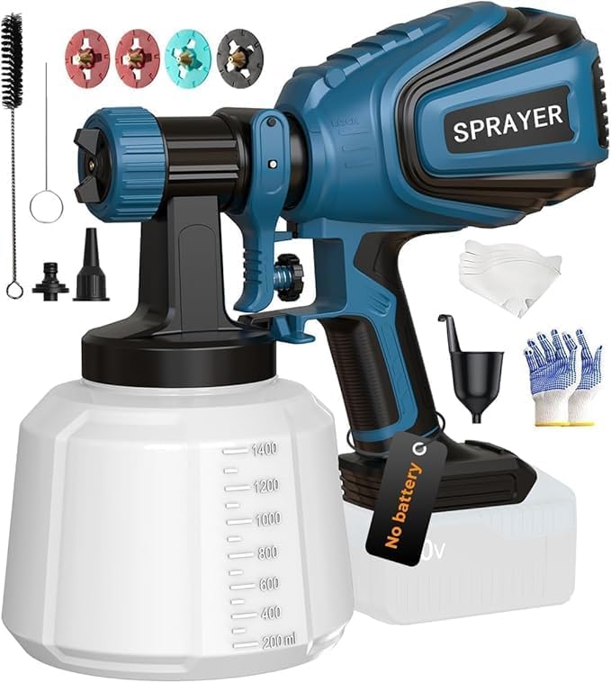 Cordless Paint Sprayer for Dewalt 20V MAX Battery Efficient Use
