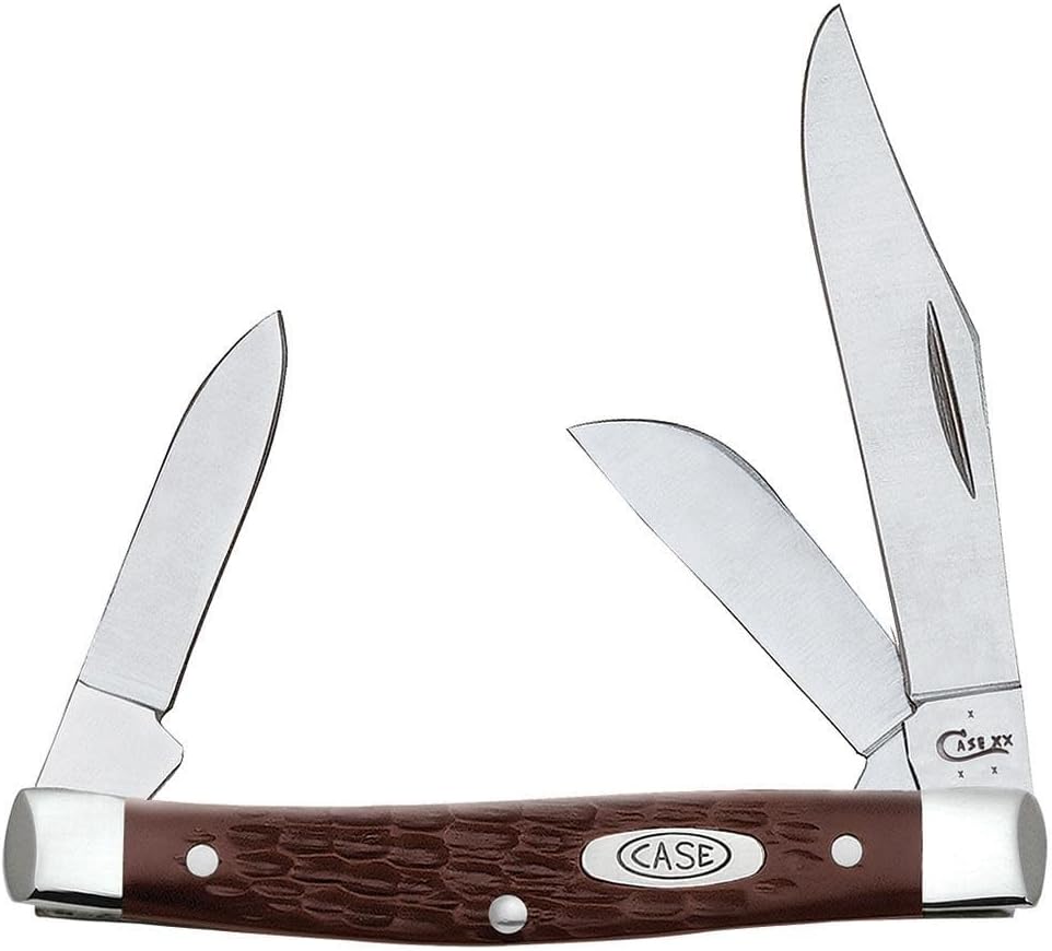 Case WR XX Pocket Knife Brown Synthetic Jigged Medium Stockman