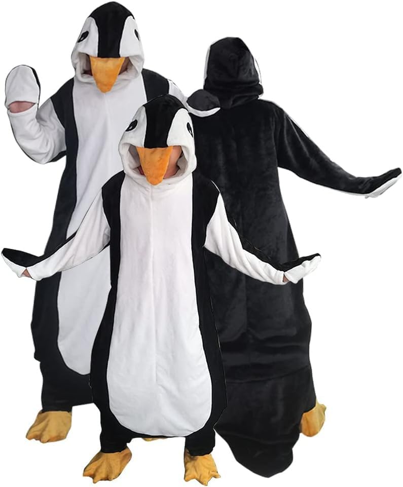 Cozy Penguin Hoodie Blanket - Super Soft & Warm