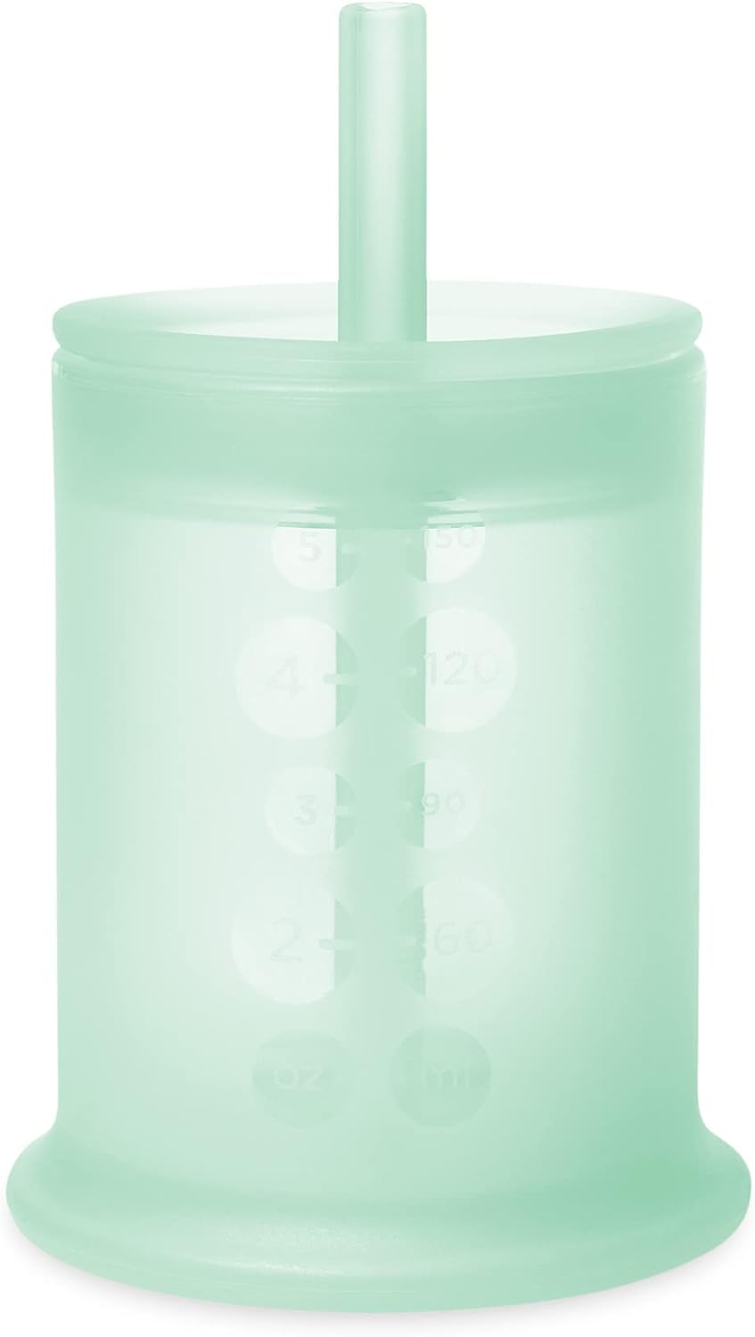 Olababy Silicone Sippy Cup | Easy Baby Drinking | 6mo-18mo | Mint, 5oz