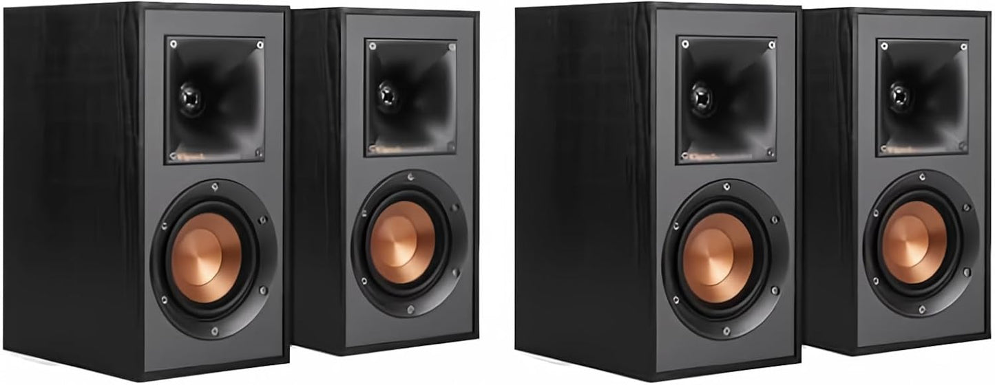 Immerse in Superior Sound: Klipsch R-41M Bookshelf Speakers x4
