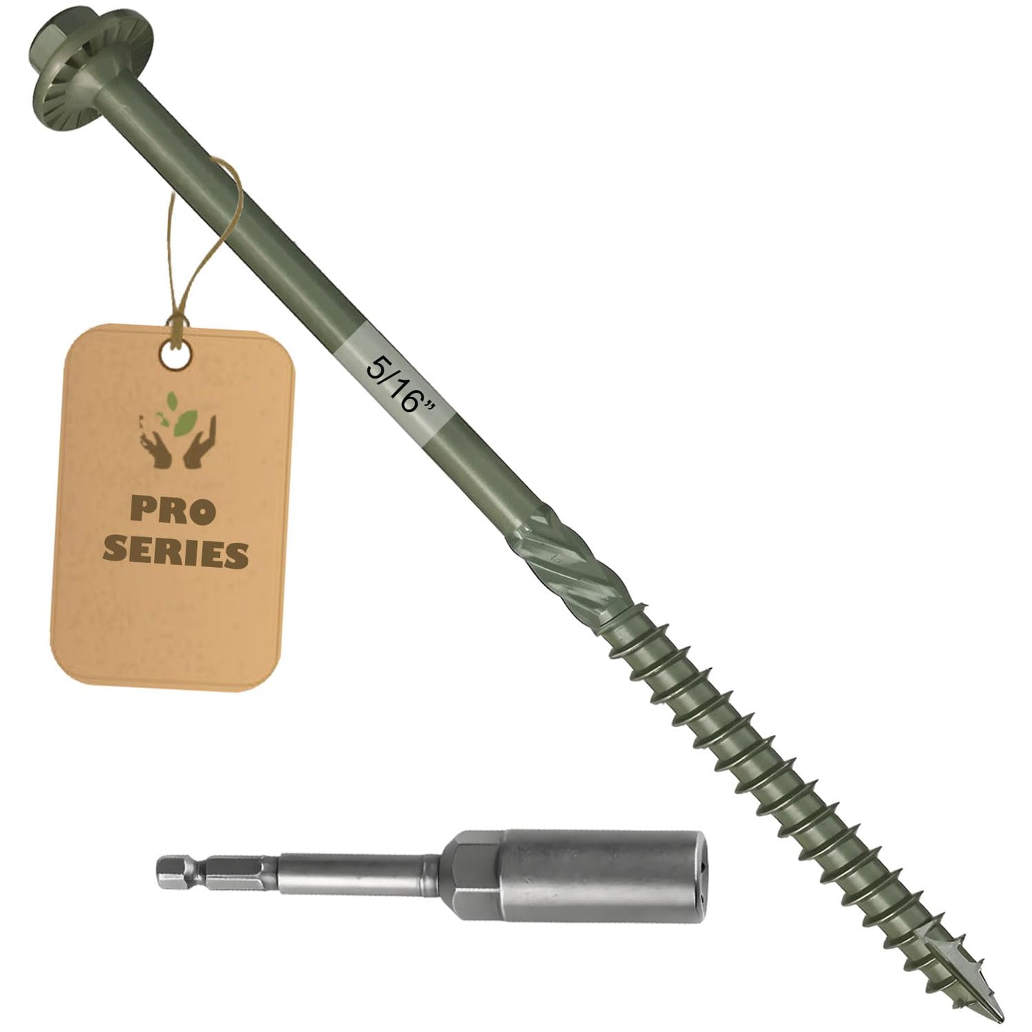 40PCS Heavy-Duty Green Coated Timber Screws for Wood Projects