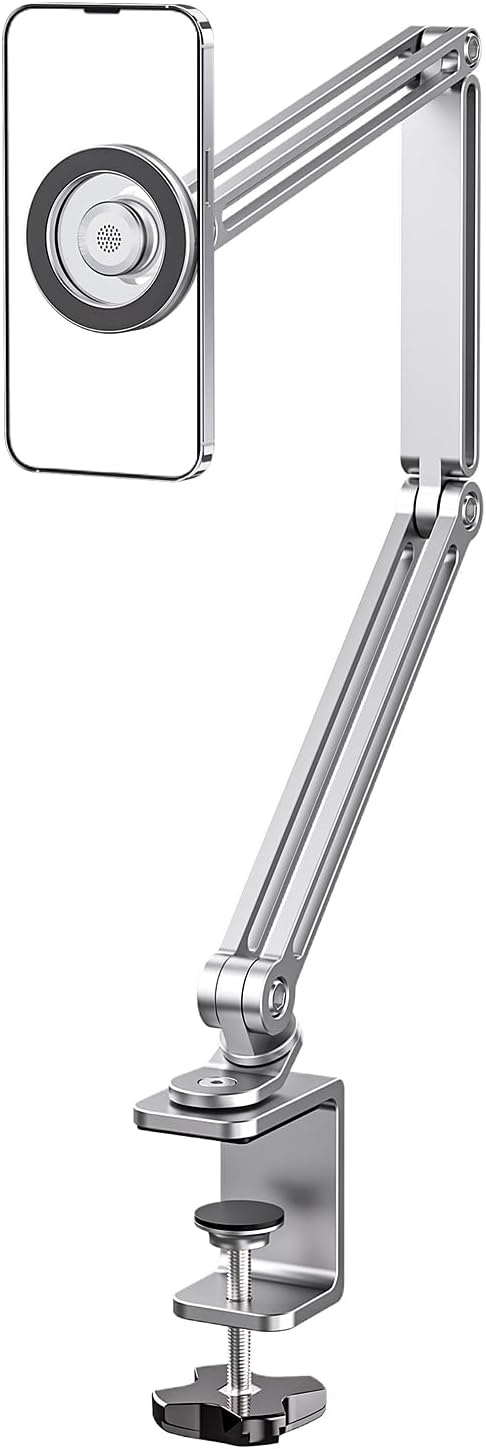 Magnetic Gooseneck Phone Holder for Bed & Desk with Strong Base