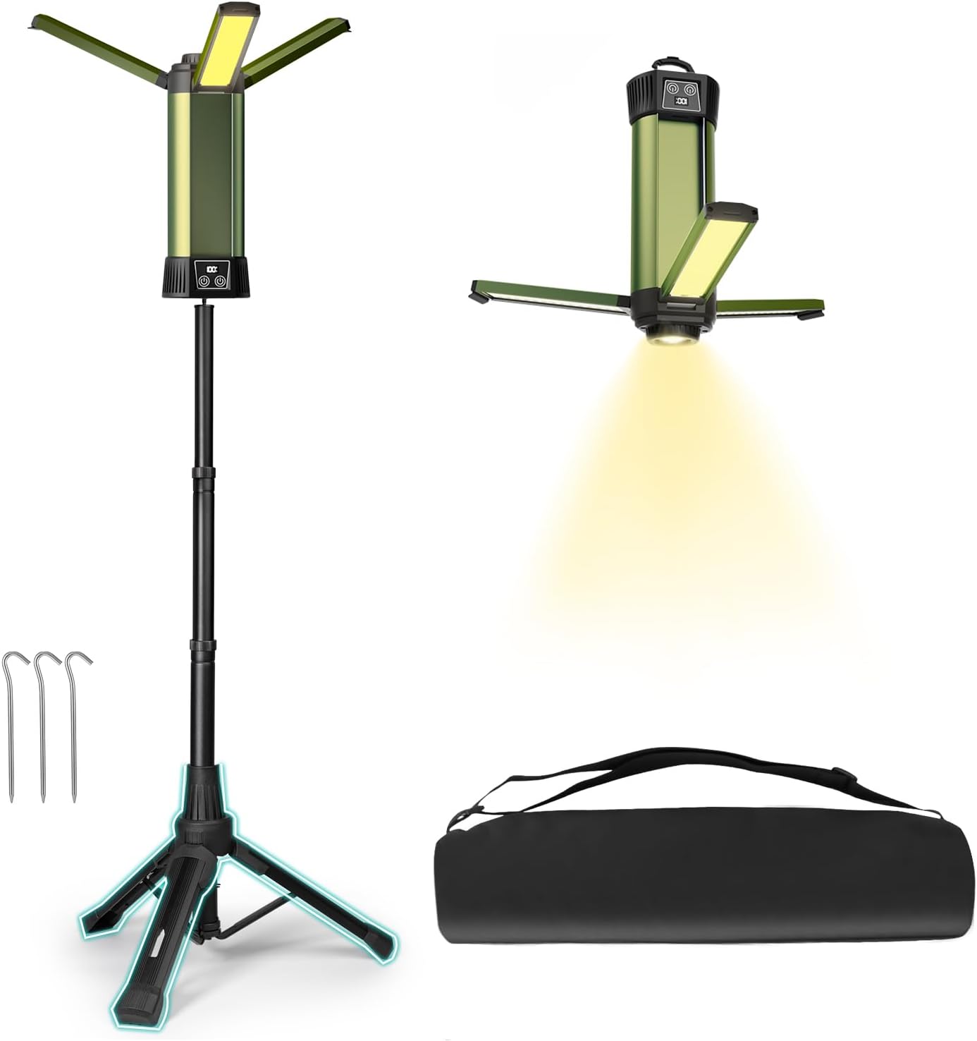 Rechargeable Camping Light with Stand for Outdoor Adventures
