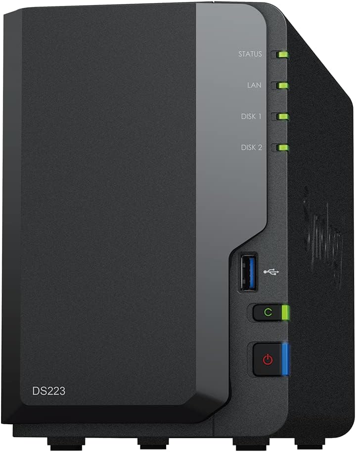Synology 2-Bay NAS DS223 for Centralized Data Storage