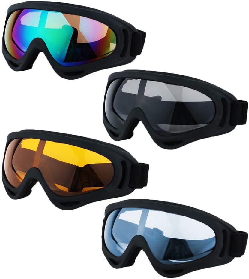 4-Pack LJDJ Ski Goggles - Military-Grade Protection