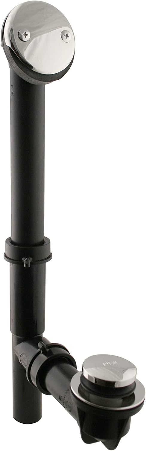 Westbrass 14 in Black Poly Tubular Bathtub Waste & Overflow Kit