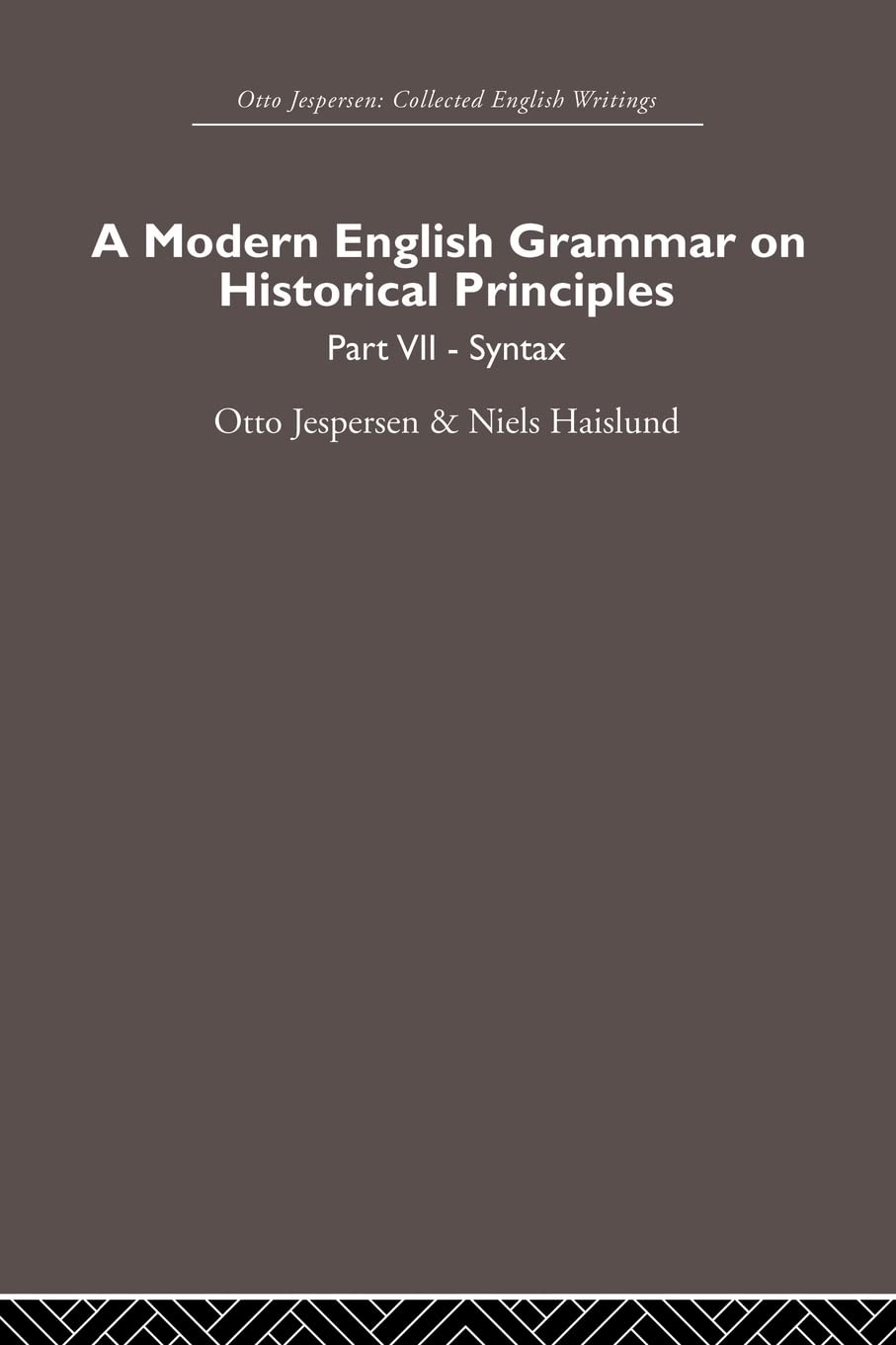 A Modern English Grammar on Historical Principles Review