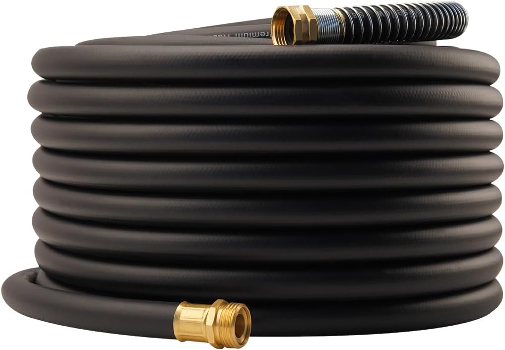 WiseFlow Garden Hose 100FT Heavy Duty Rubber Hose for All Uses