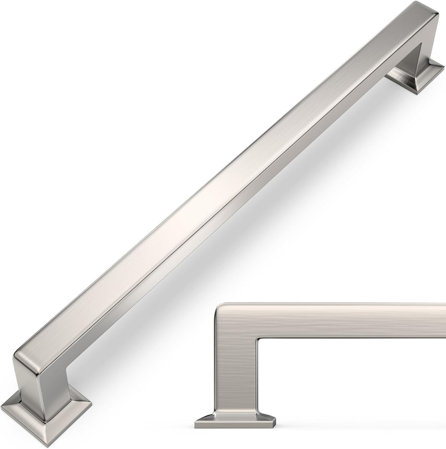 Brushed Satin Nickel Kitchen Cabinet Handles for Modern Homes