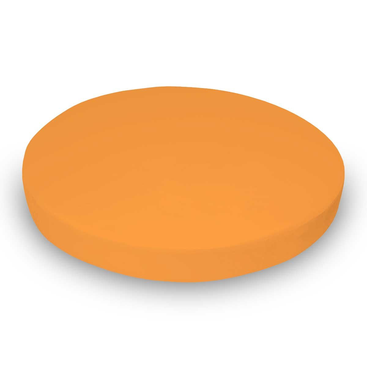 SheetWorld Baby Fitted Round Crib Sheet in Solid Orange Color