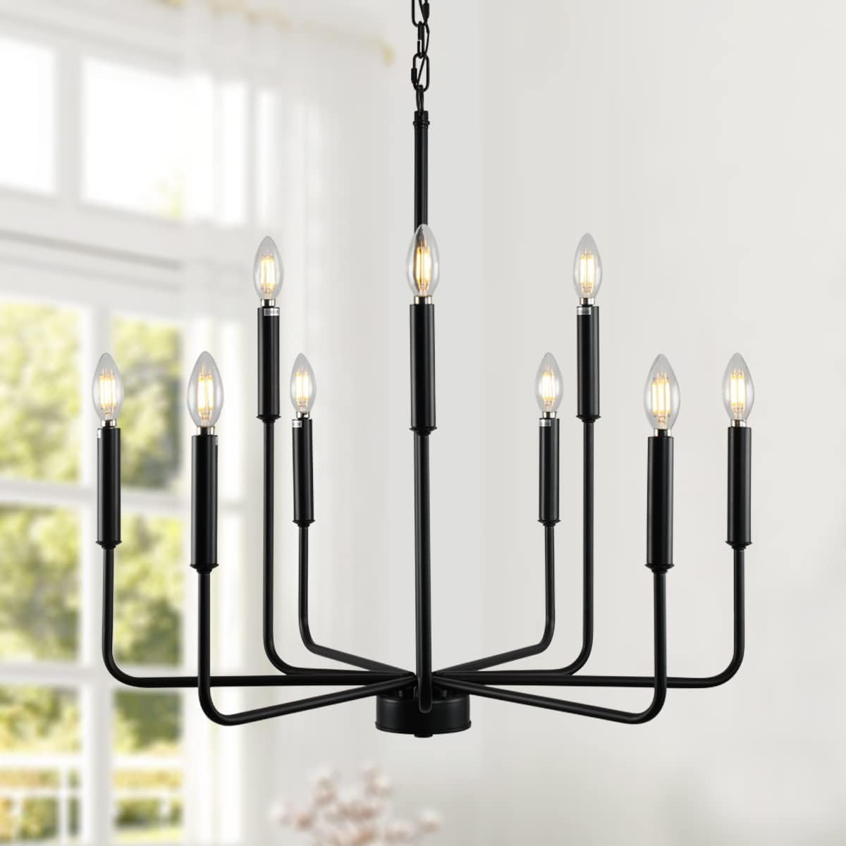 Black Chandeliers for Dining Room Light Fixture Over Table