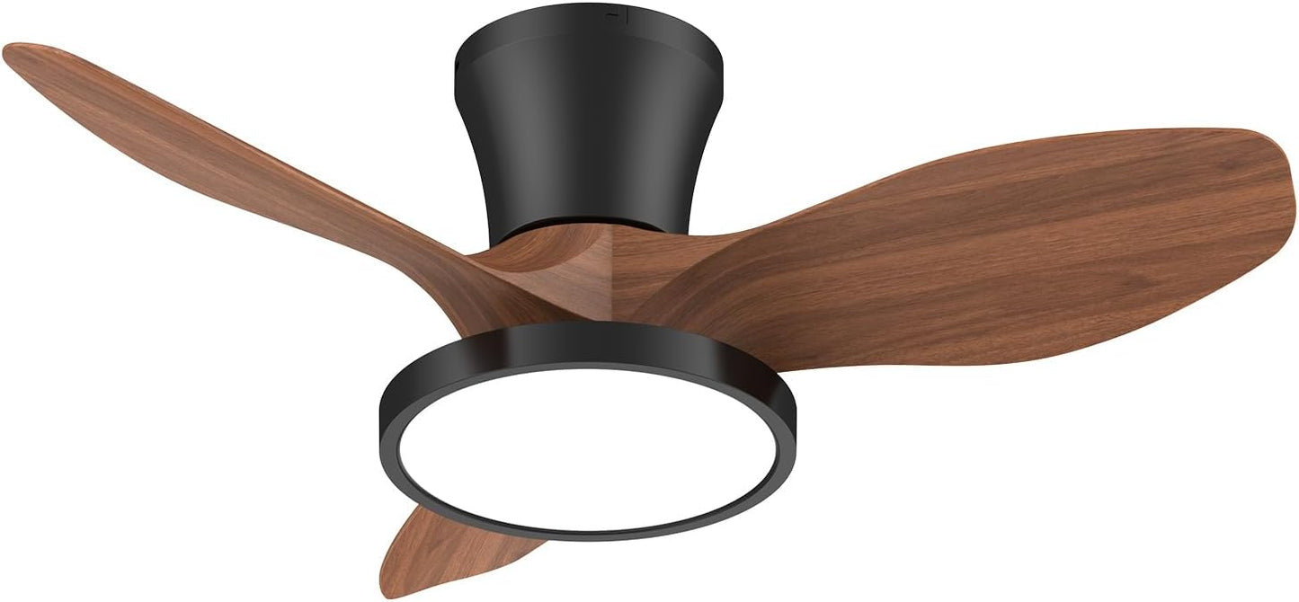 ocioc Quiet Ceiling Fan with LED Light for Home and Patio