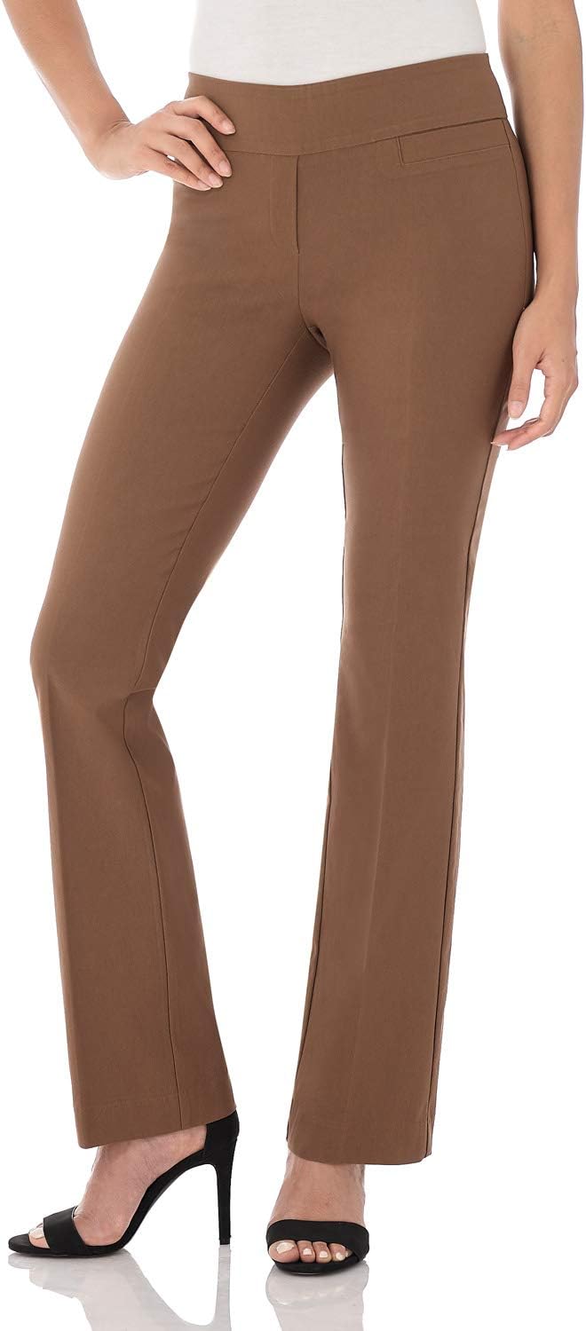 Rekucci Womens Comfort Stretchy Bootcut Pull-On Office Pant