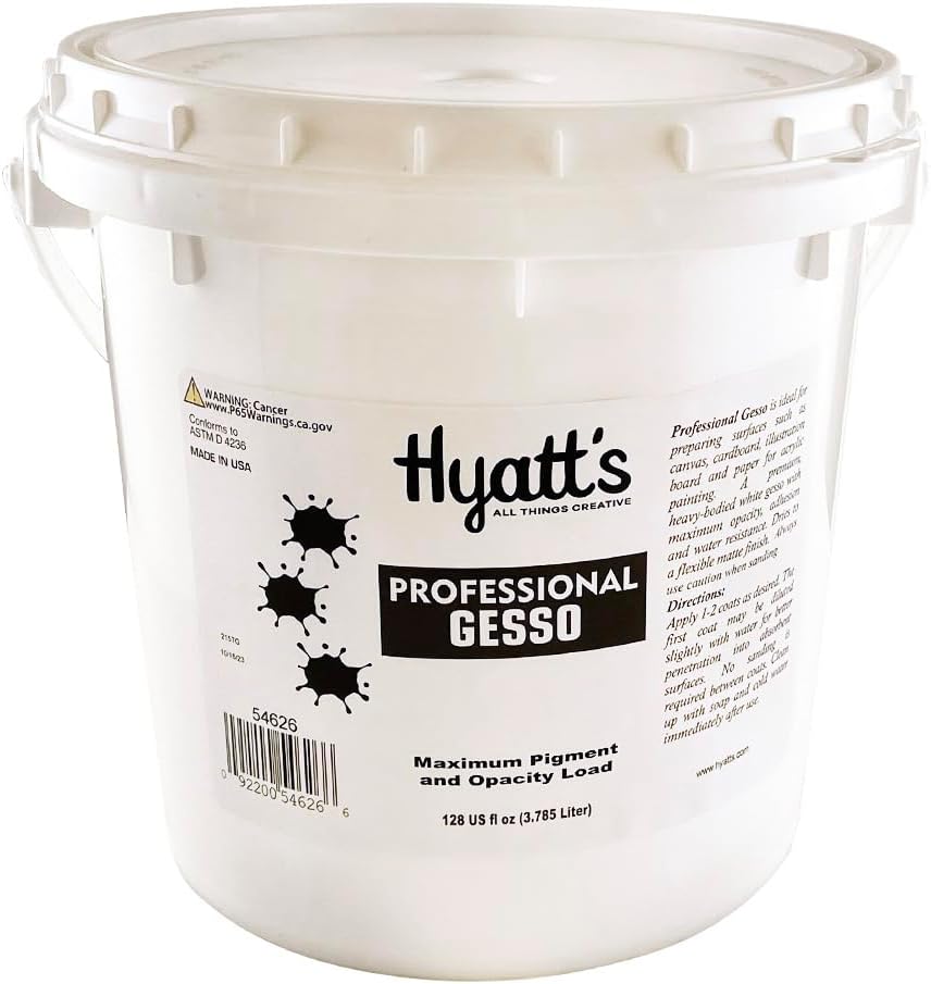 Hyatt's Professional Acrylic Gesso Primer for Artists' Surfaces