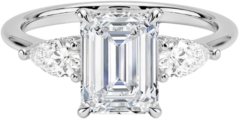 Moissanite Engagement Ring 1.5 ct in Gold & Silver for Women