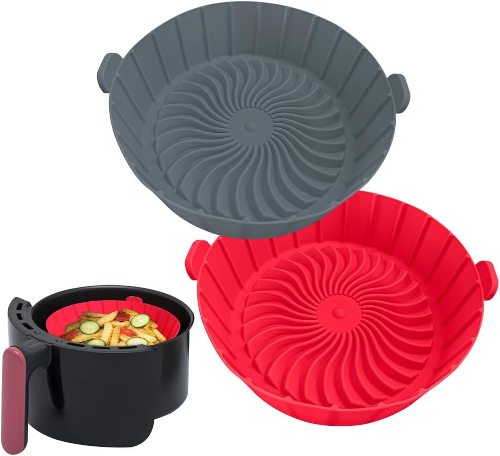 Silicone Liners: 2 Pack, Reusable, Air Fryer-Compatible
