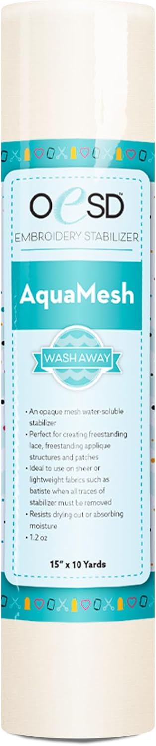OESD AquaMesh Wash Away Stabilizer for Embroidery Projects