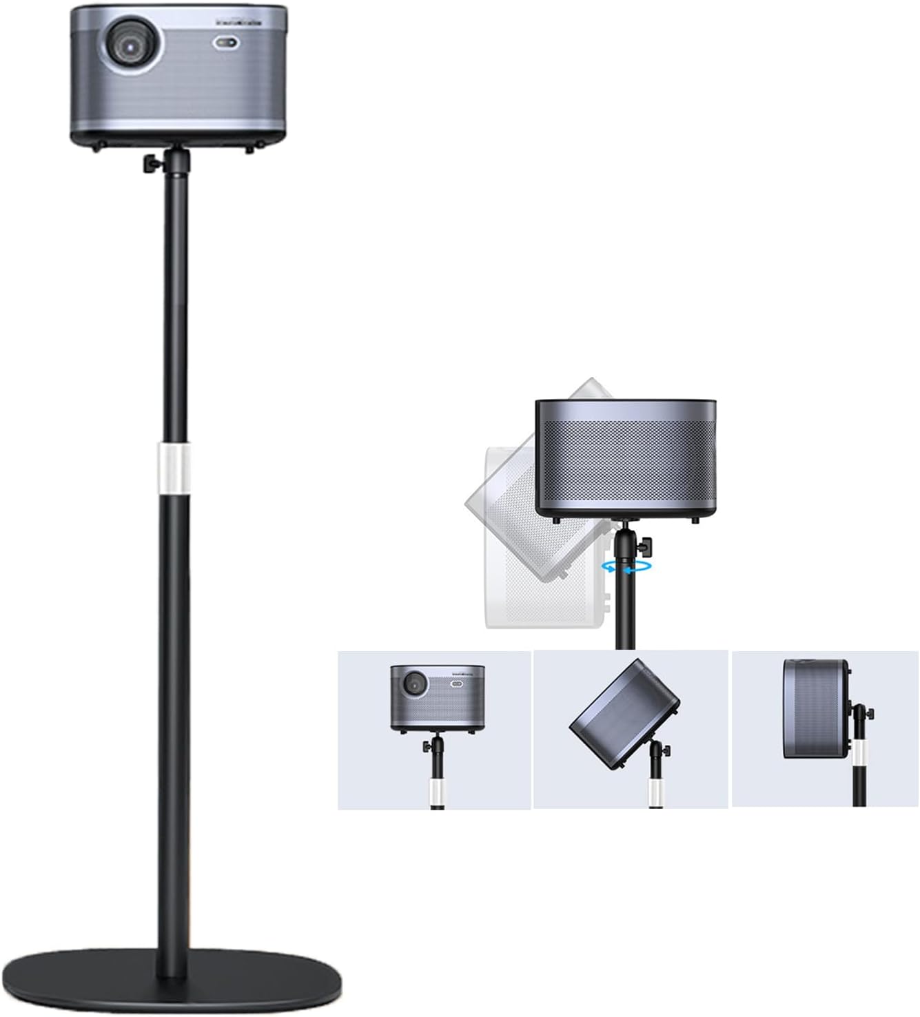 Adjustable Floor Mount Stand for Projector/Camera, Home/Office/Outdoor, 'POLESTO'